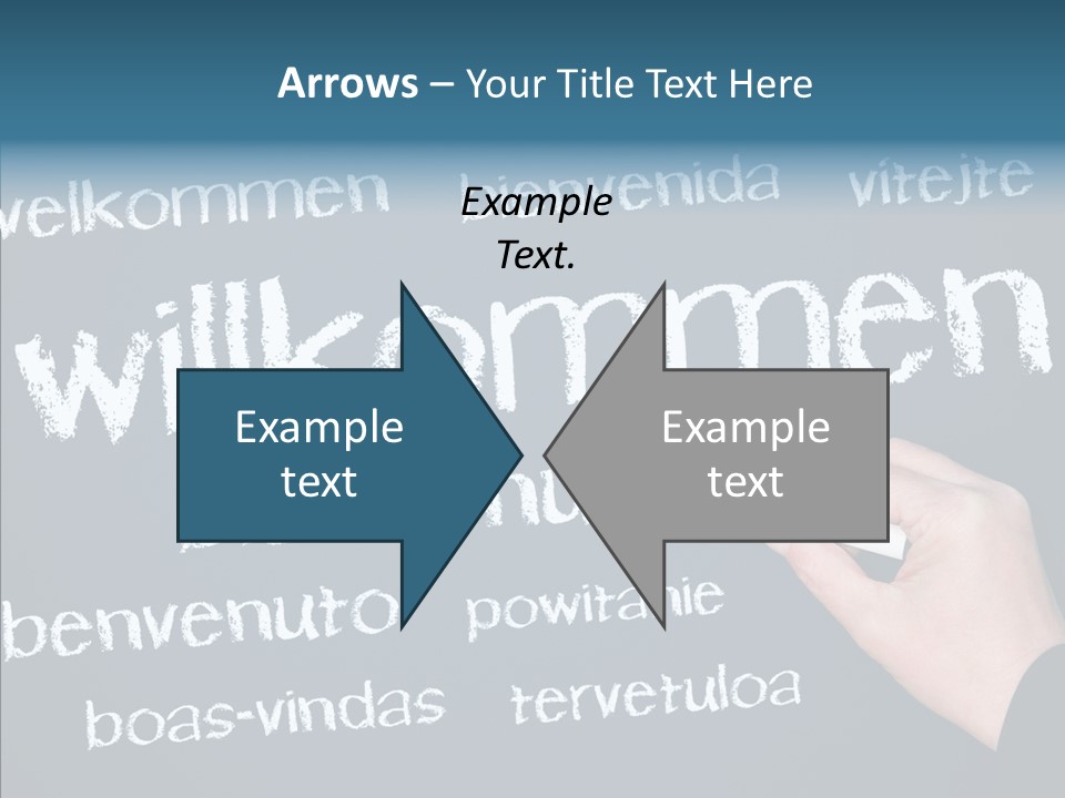 Fremdsprachen Europa Blau PowerPoint Template