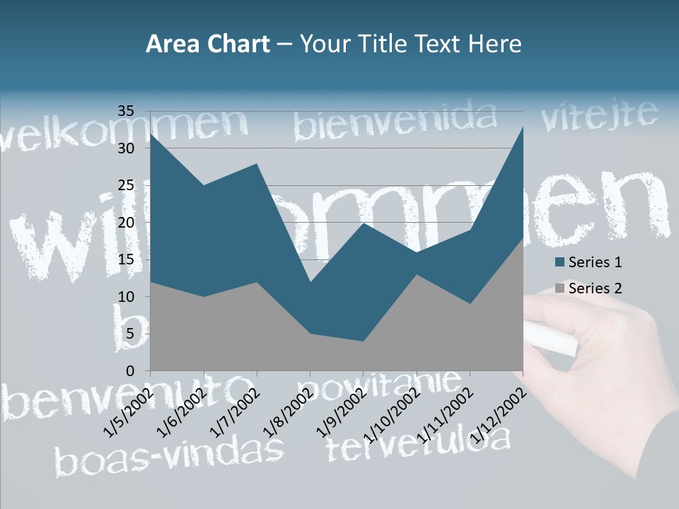 Fremdsprachen Europa Blau PowerPoint Template