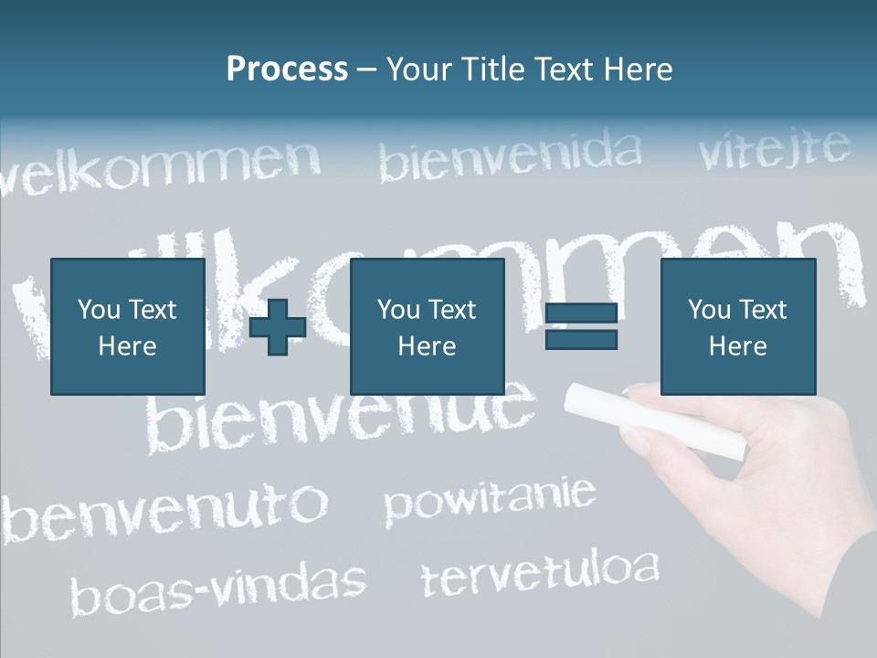 Fremdsprachen Europa Blau PowerPoint Template