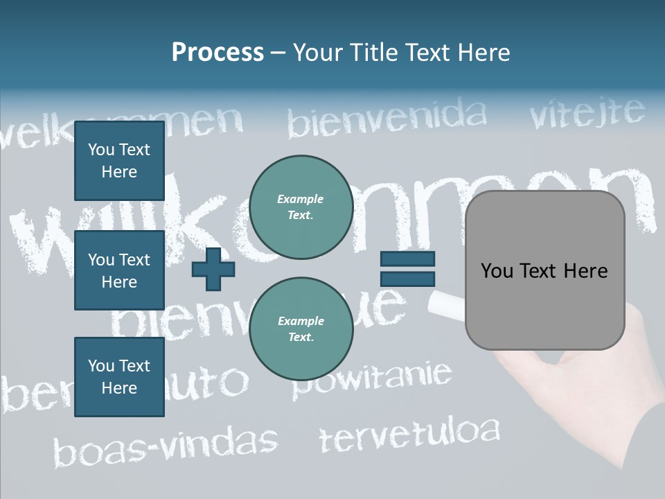 Fremdsprachen Europa Blau PowerPoint Template