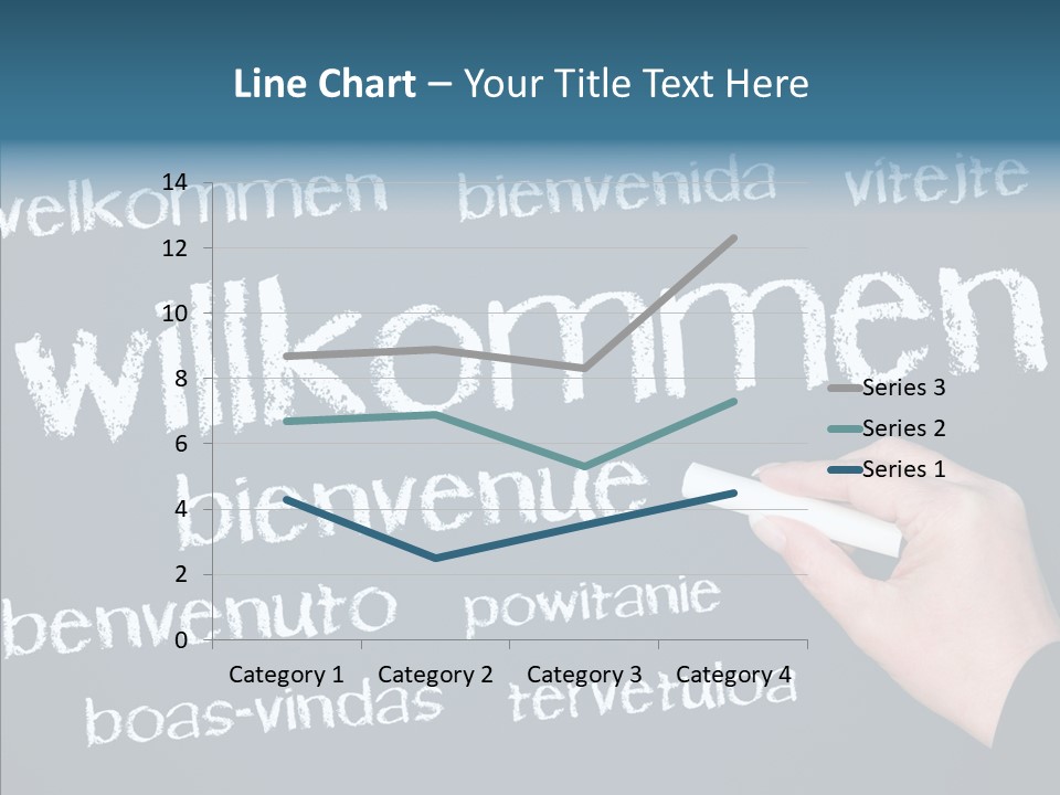 Fremdsprachen Europa Blau PowerPoint Template