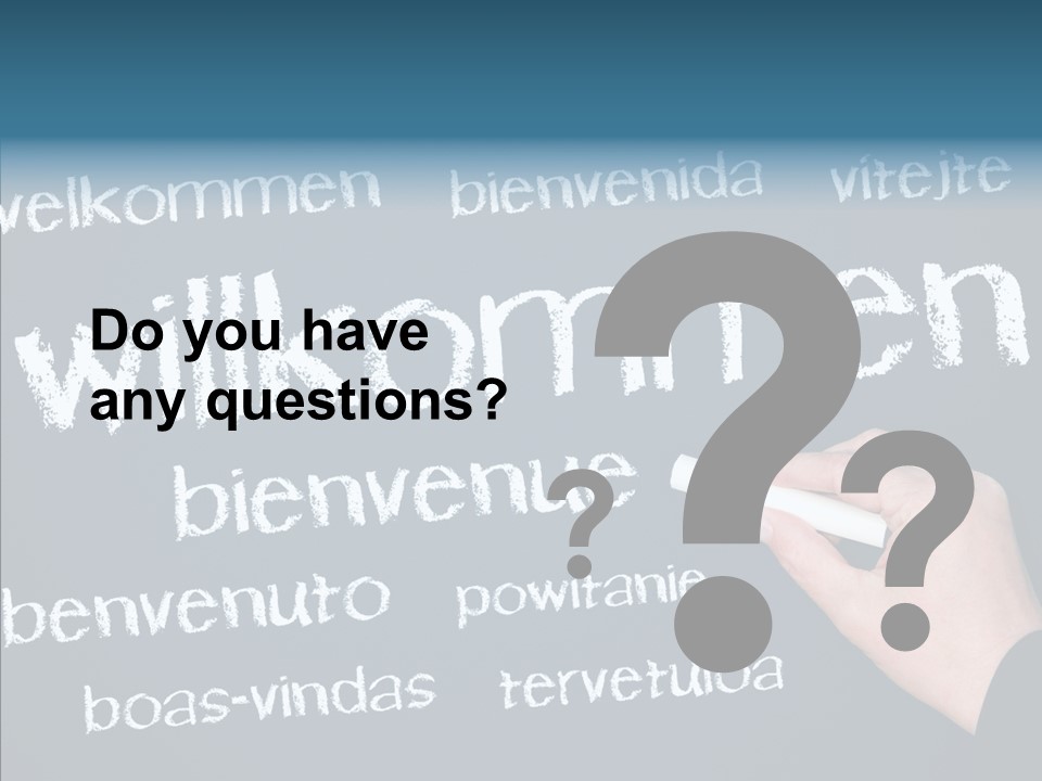 Fremdsprachen Europa Blau PowerPoint Template