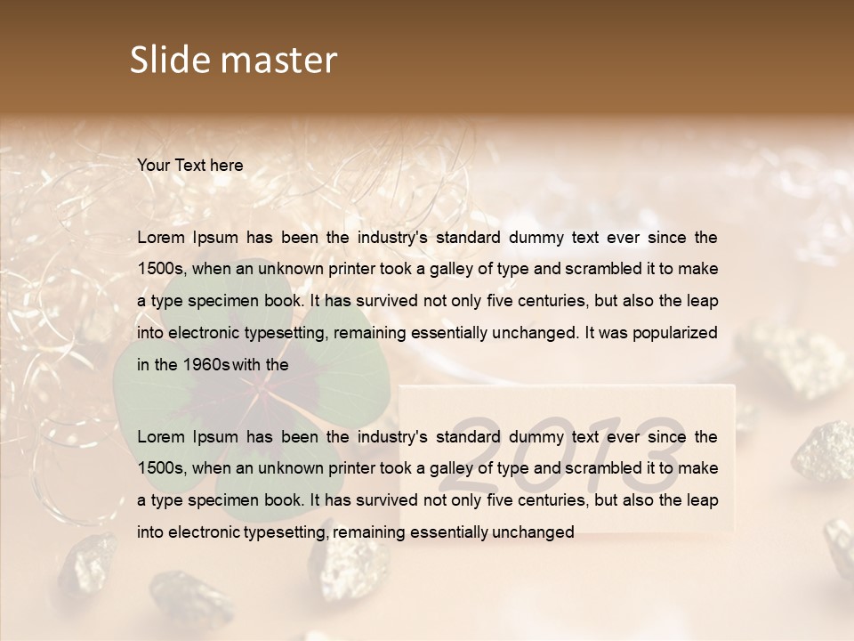 Sylvester Silvesterkarte Symbol PowerPoint Template