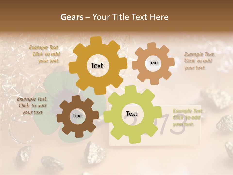 Sylvester Silvesterkarte Symbol PowerPoint Template