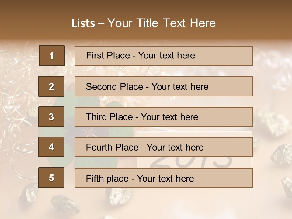 Sylvester Silvesterkarte Symbol PowerPoint Template