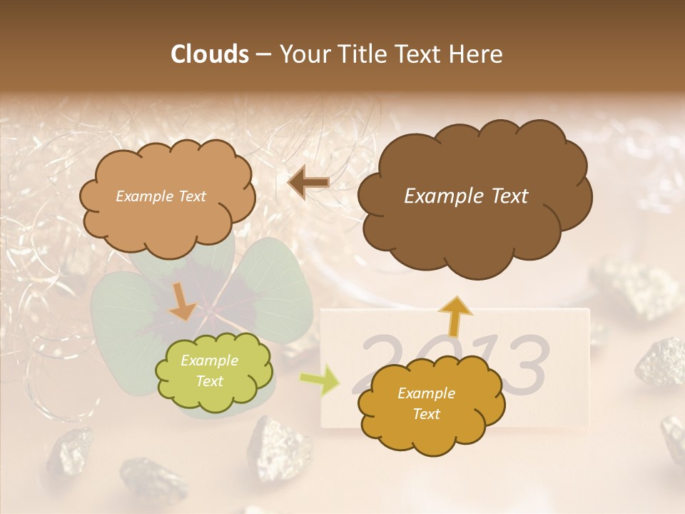 Sylvester Silvesterkarte Symbol PowerPoint Template
