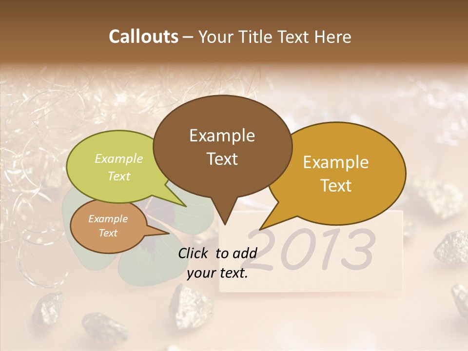 Sylvester Silvesterkarte Symbol PowerPoint Template