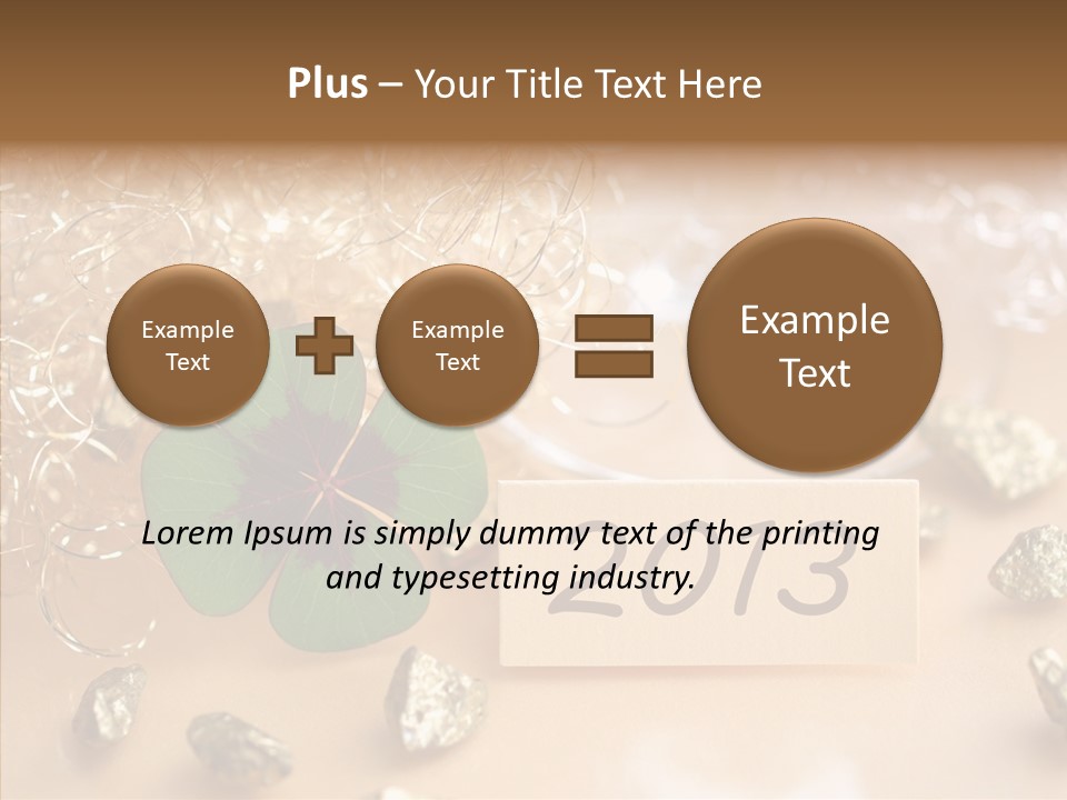 Sylvester Silvesterkarte Symbol PowerPoint Template