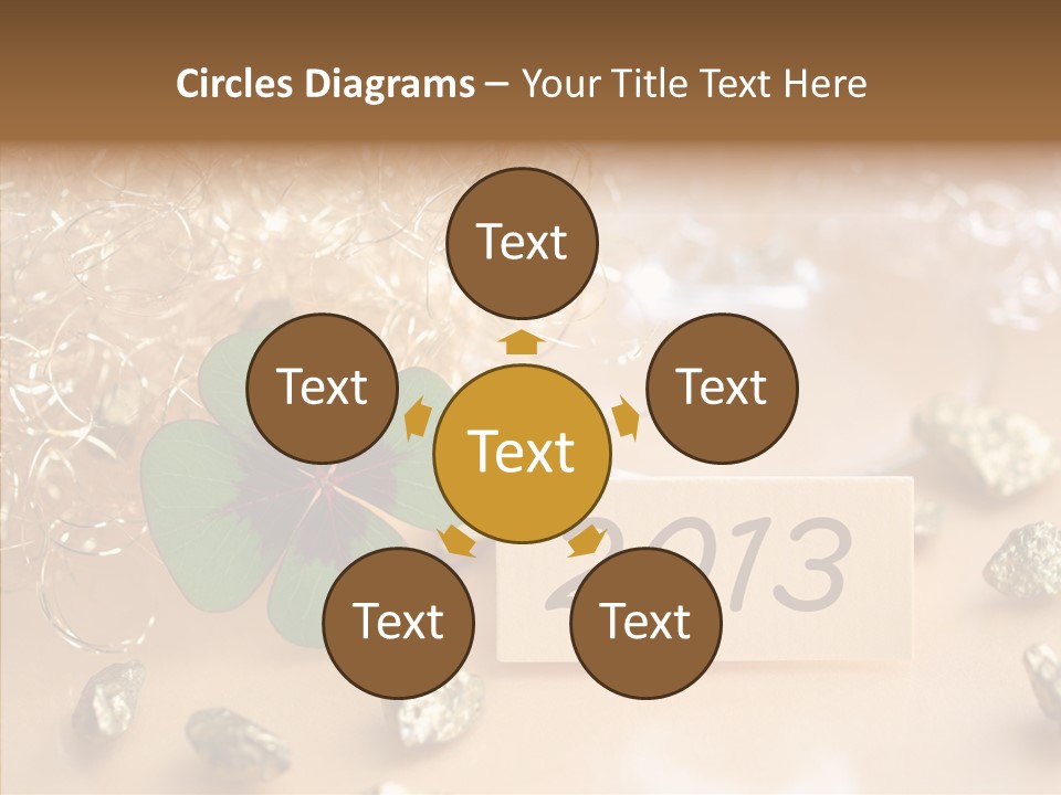 Sylvester Silvesterkarte Symbol PowerPoint Template