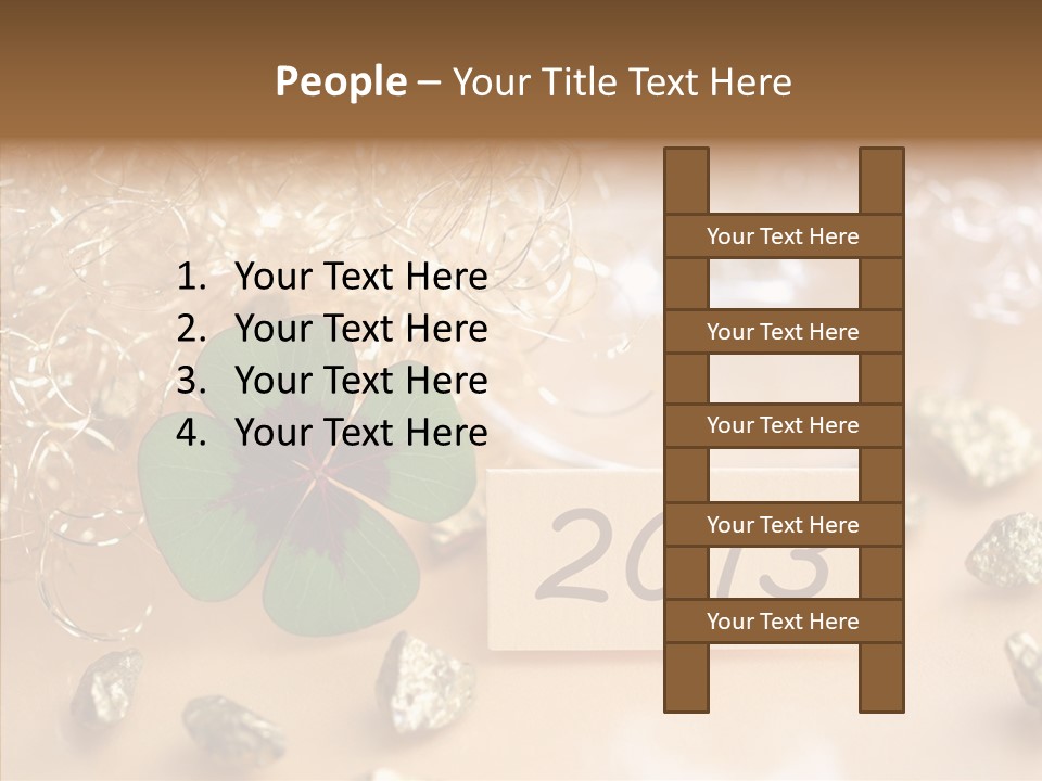 Sylvester Silvesterkarte Symbol PowerPoint Template