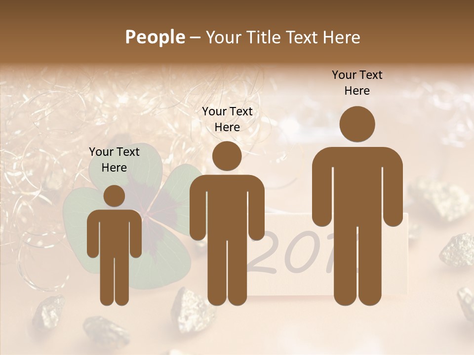 Sylvester Silvesterkarte Symbol PowerPoint Template