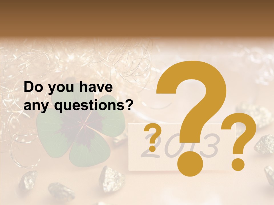 Sylvester Silvesterkarte Symbol PowerPoint Template