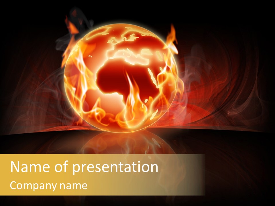 Destruction Generated Illustration PowerPoint Template