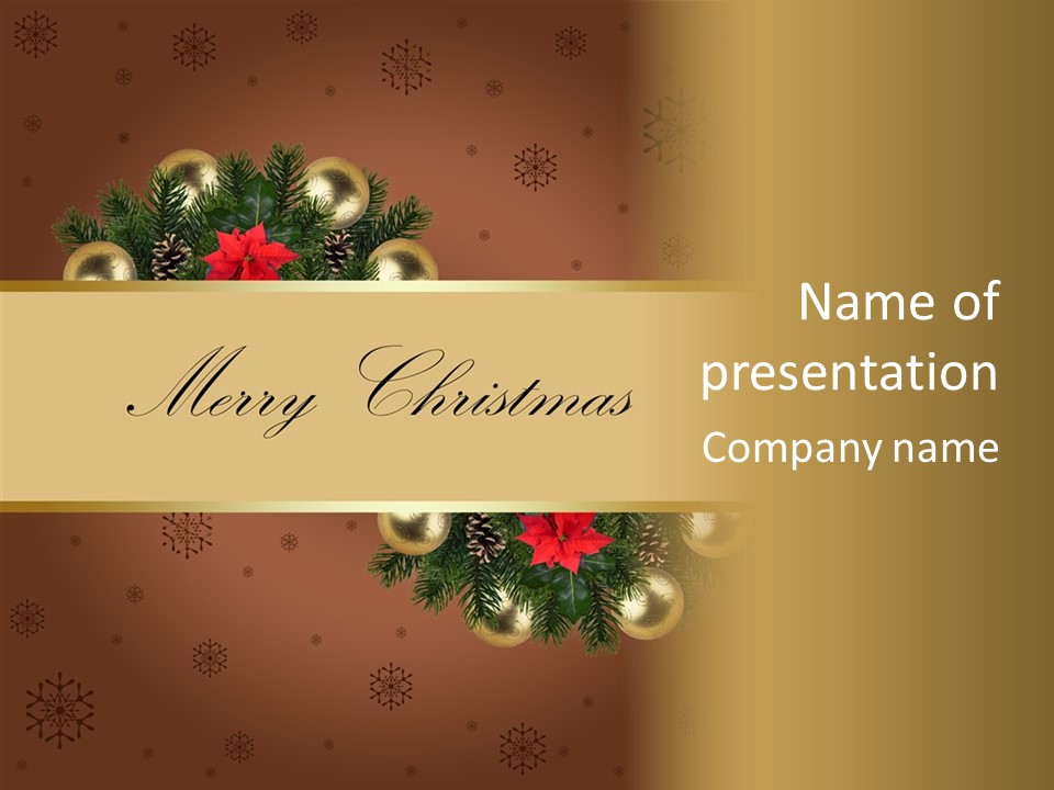 Weihnachtlich Dezember Textfreiraum PowerPoint Template