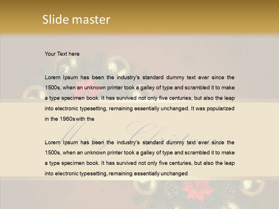 Weihnachtlich Dezember Textfreiraum PowerPoint Template