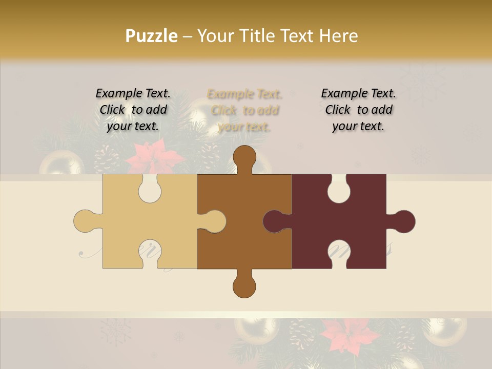 Weihnachtlich Dezember Textfreiraum PowerPoint Template
