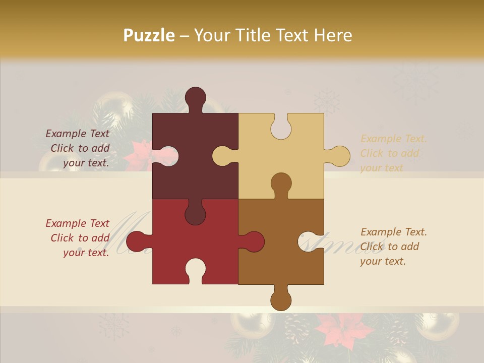 Weihnachtlich Dezember Textfreiraum PowerPoint Template