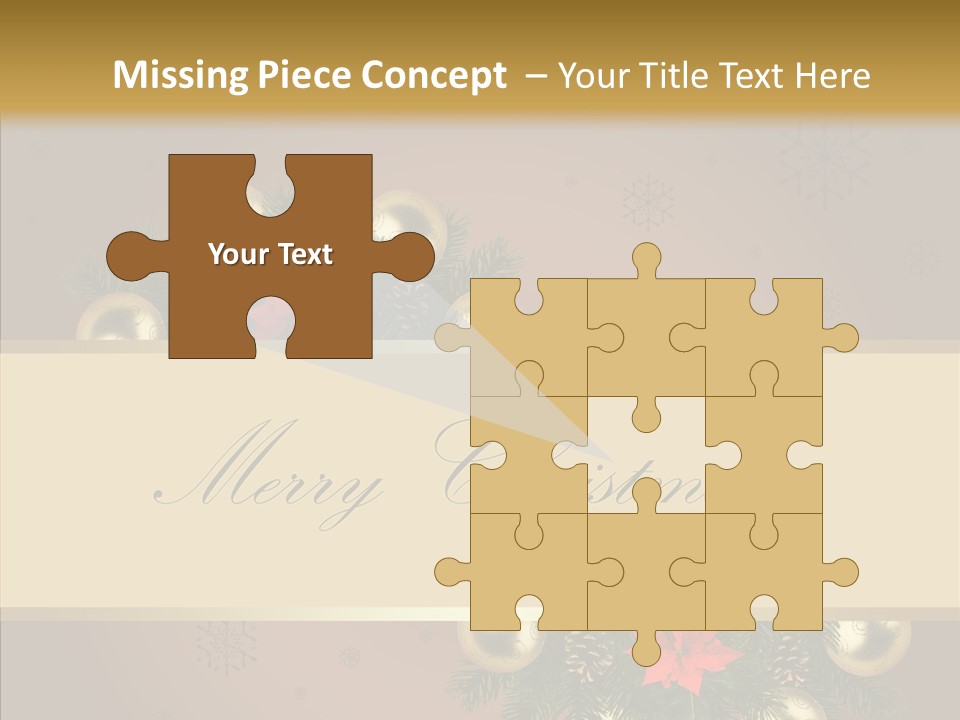 Weihnachtlich Dezember Textfreiraum PowerPoint Template