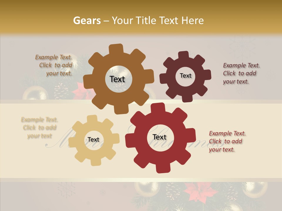 Weihnachtlich Dezember Textfreiraum PowerPoint Template