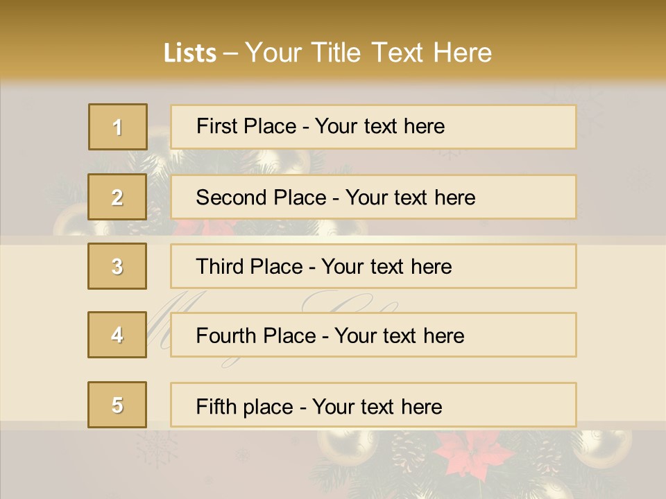Weihnachtlich Dezember Textfreiraum PowerPoint Template