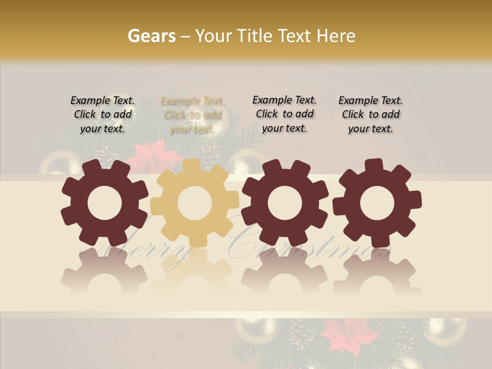 Weihnachtlich Dezember Textfreiraum PowerPoint Template