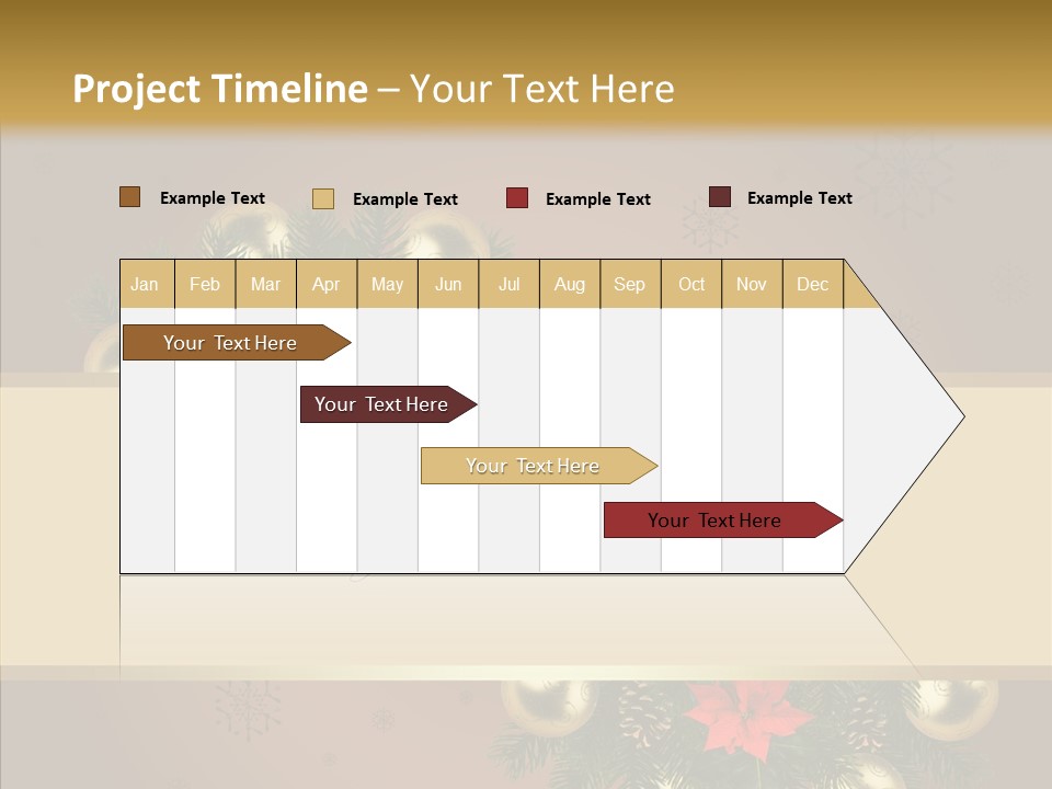 Weihnachtlich Dezember Textfreiraum PowerPoint Template