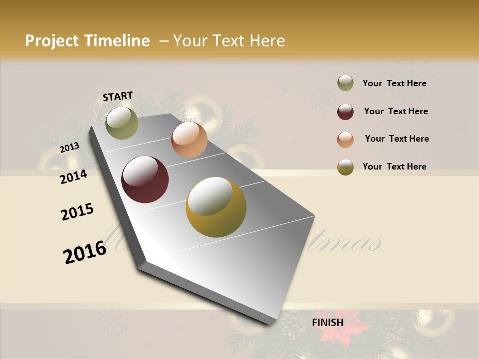 Weihnachtlich Dezember Textfreiraum PowerPoint Template