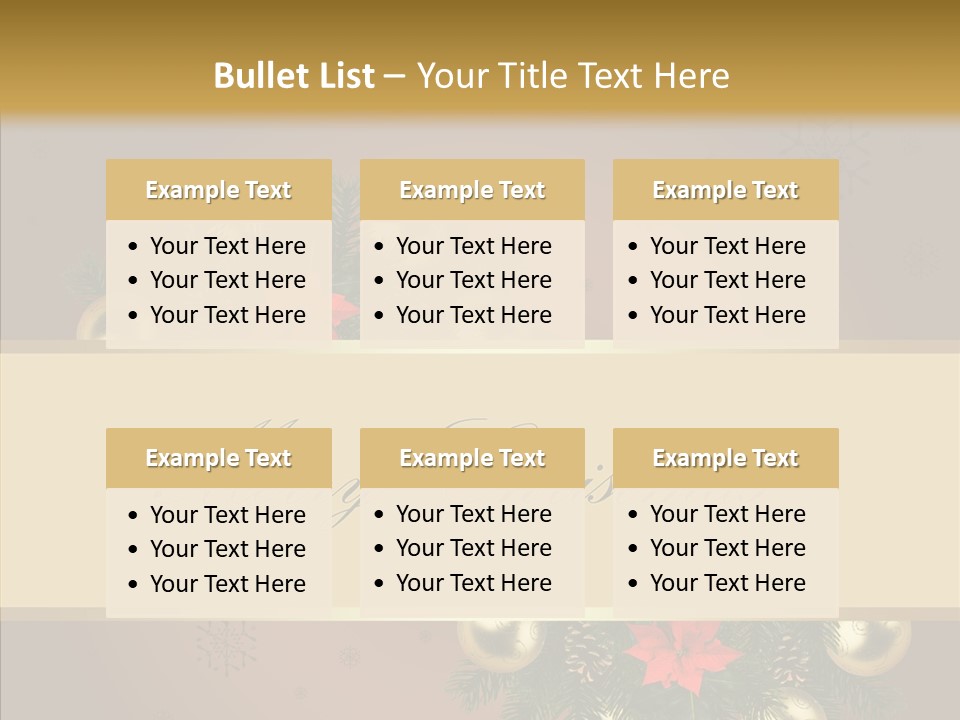 Weihnachtlich Dezember Textfreiraum PowerPoint Template