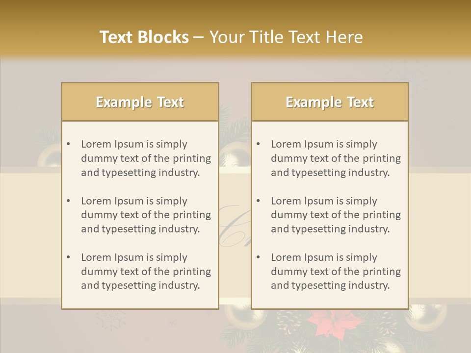 Weihnachtlich Dezember Textfreiraum PowerPoint Template