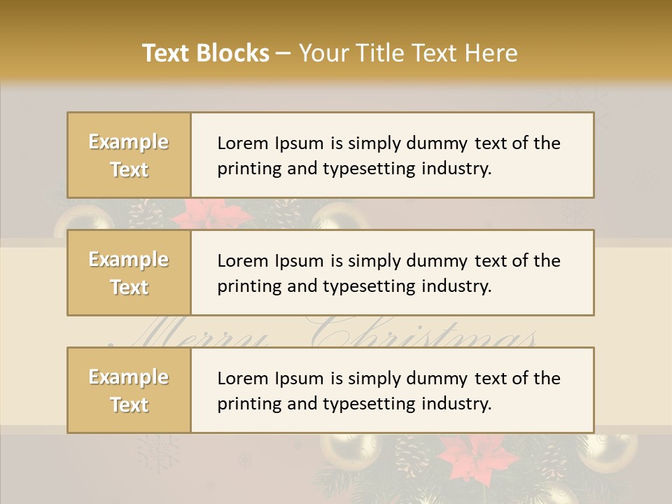 Weihnachtlich Dezember Textfreiraum PowerPoint Template
