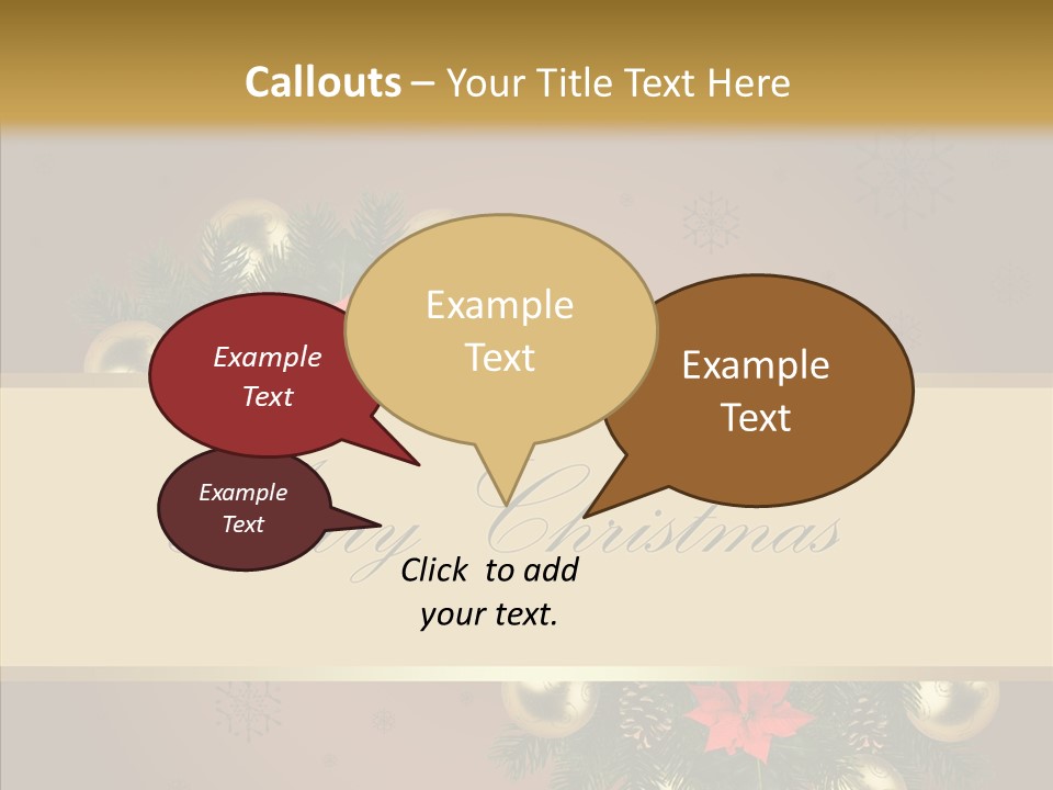 Weihnachtlich Dezember Textfreiraum PowerPoint Template