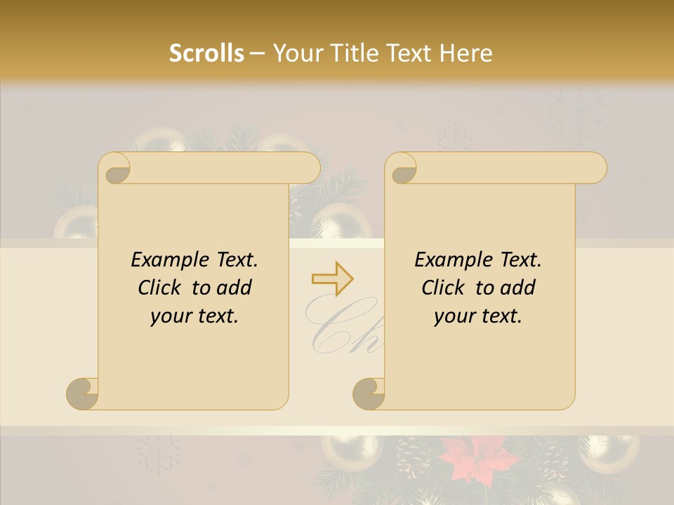 Weihnachtlich Dezember Textfreiraum PowerPoint Template