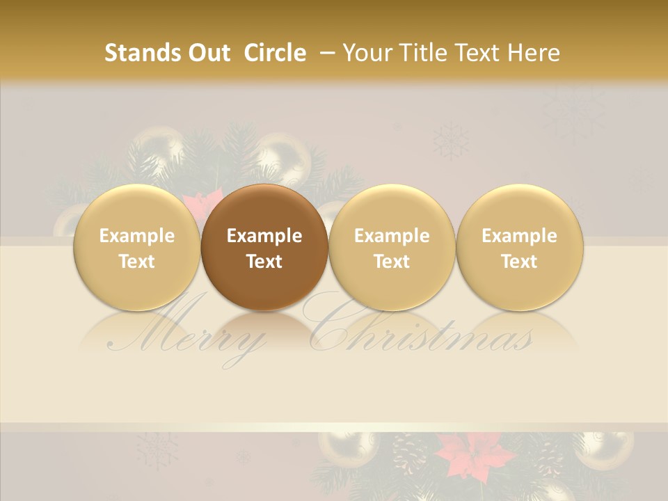 Weihnachtlich Dezember Textfreiraum PowerPoint Template