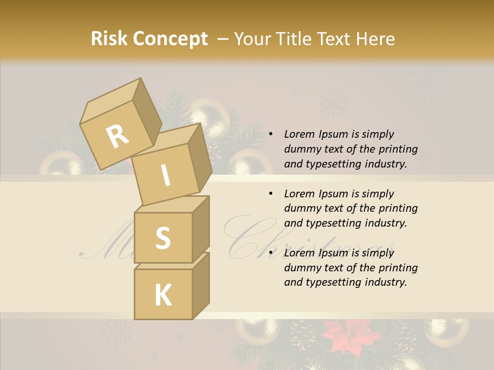 Weihnachtlich Dezember Textfreiraum PowerPoint Template