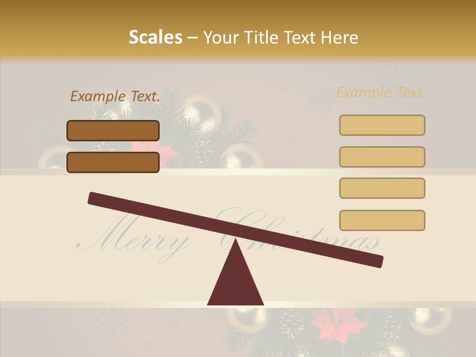Weihnachtlich Dezember Textfreiraum PowerPoint Template