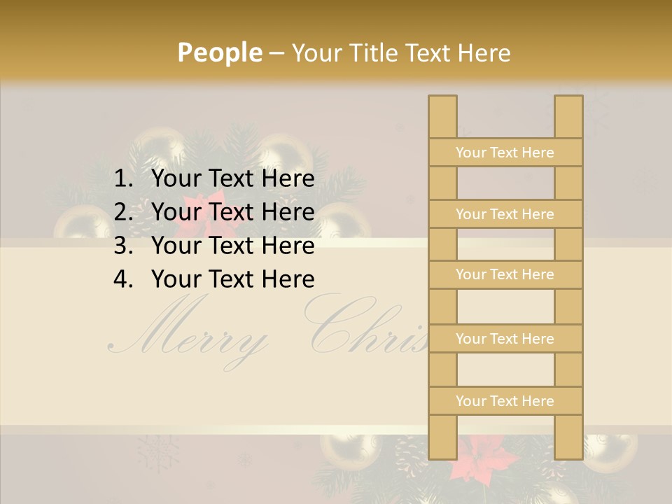 Weihnachtlich Dezember Textfreiraum PowerPoint Template