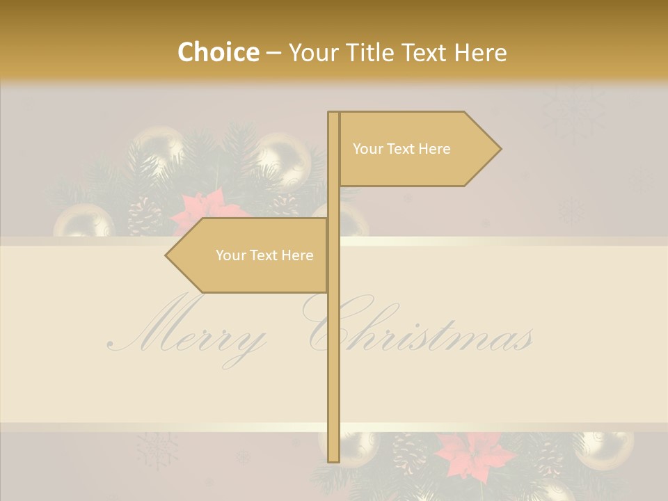 Weihnachtlich Dezember Textfreiraum PowerPoint Template