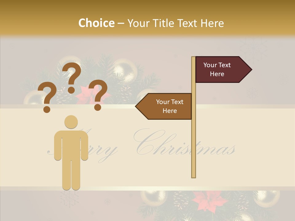 Weihnachtlich Dezember Textfreiraum PowerPoint Template