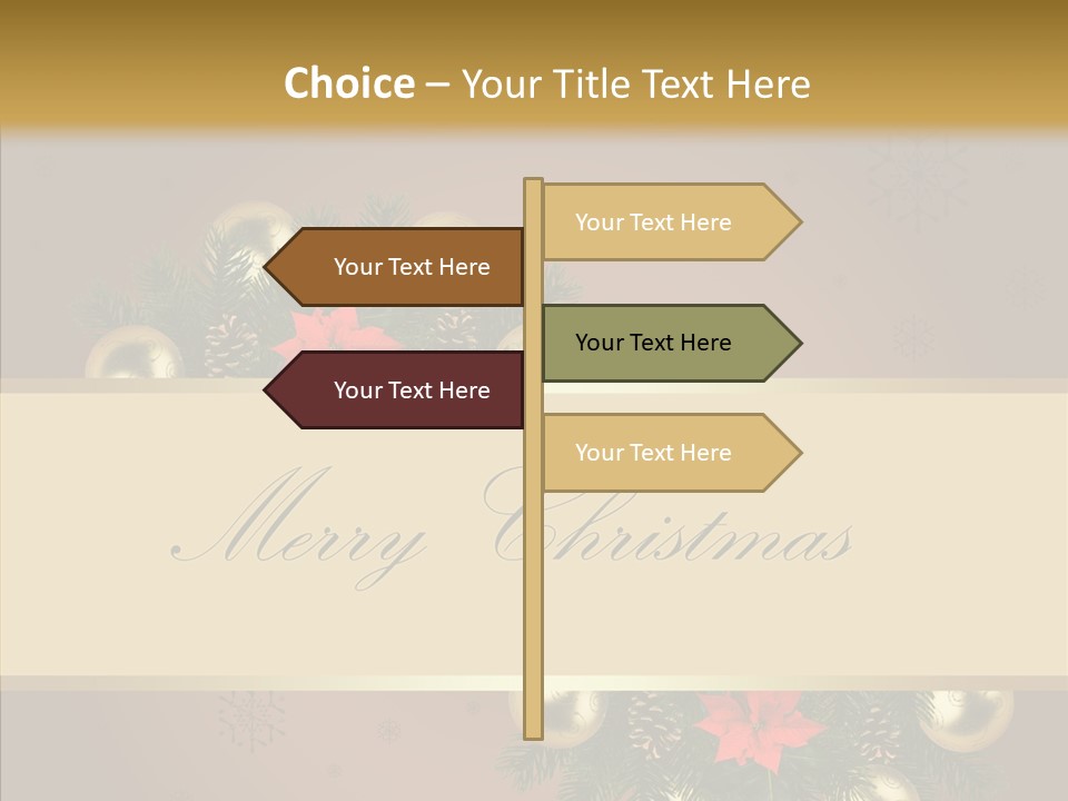 Weihnachtlich Dezember Textfreiraum PowerPoint Template