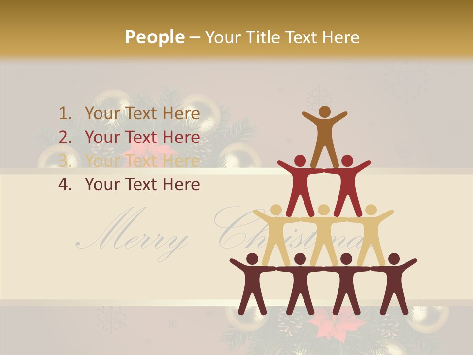 Weihnachtlich Dezember Textfreiraum PowerPoint Template