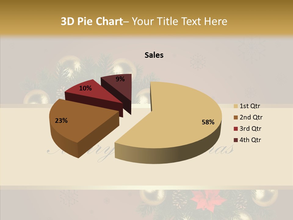 Weihnachtlich Dezember Textfreiraum PowerPoint Template