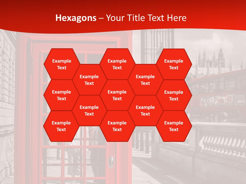 Landscape London Red Bus PowerPoint Template