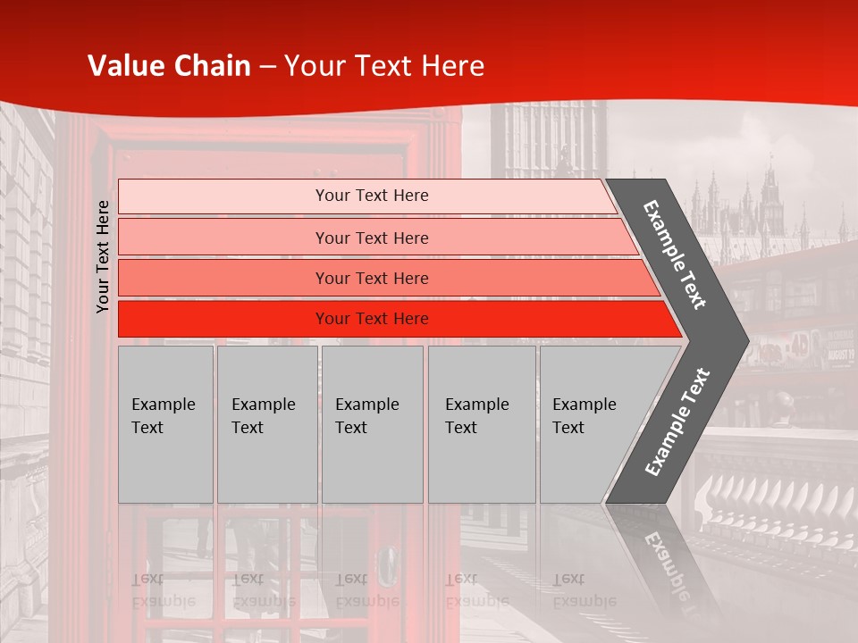 Landscape London Red Bus PowerPoint Template