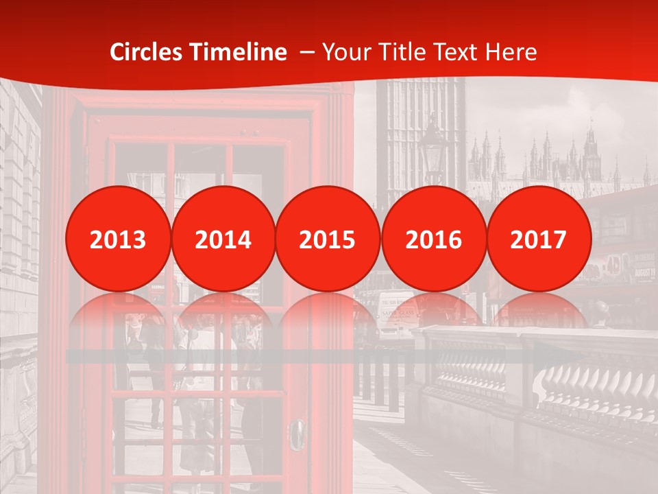 Landscape London Red Bus PowerPoint Template