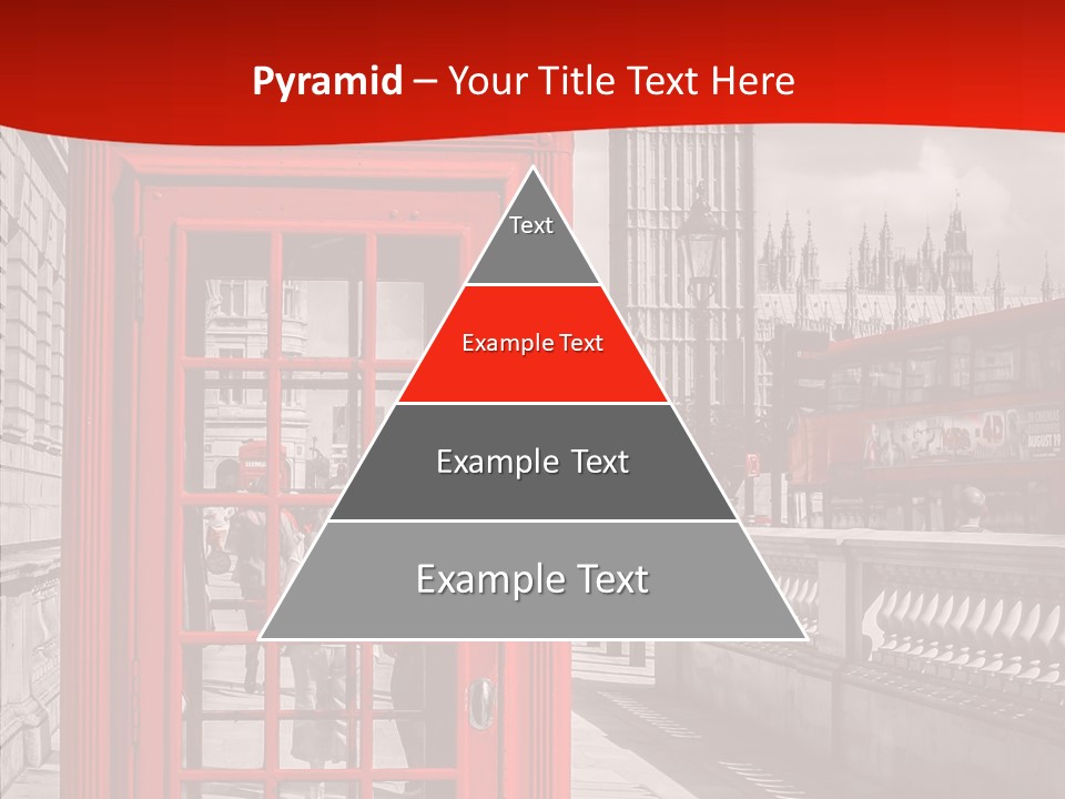 Landscape London Red Bus PowerPoint Template