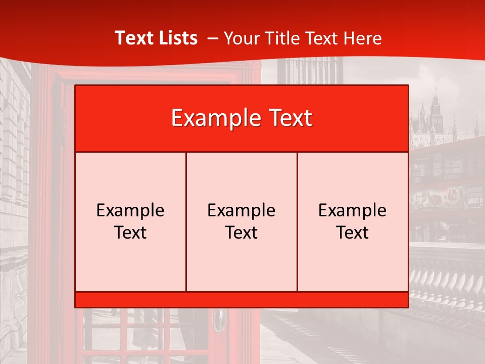 Landscape London Red Bus PowerPoint Template