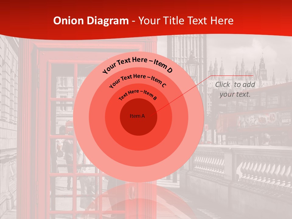 Landscape London Red Bus PowerPoint Template