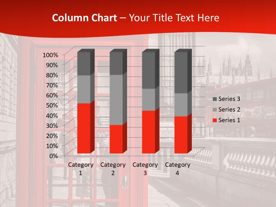 Landscape London Red Bus PowerPoint Template