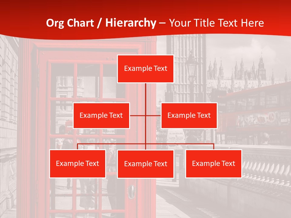 Landscape London Red Bus PowerPoint Template