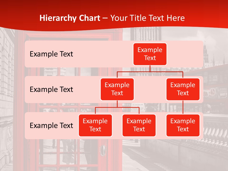 Landscape London Red Bus PowerPoint Template